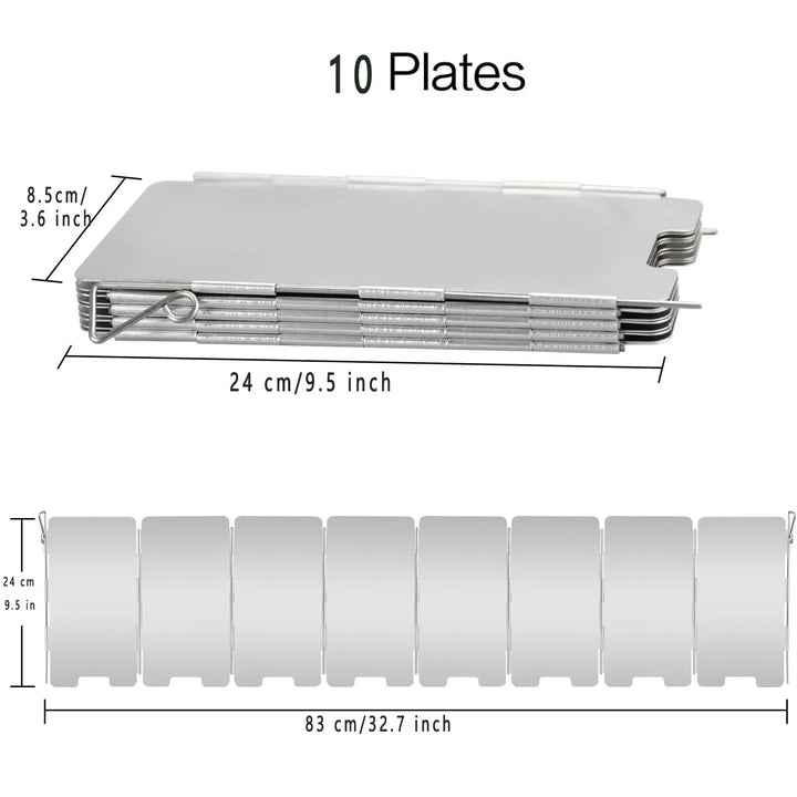 BowLift | WindShieldX Camping Windshield | Foldable & Ultralight | Stainless Steel | For Gas Cookers & Outdoor Cookers
