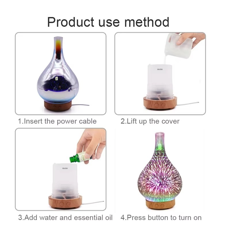 BowLift | Premium 3.3oz Glass Essential Oil Diffuser & Humidifier for Peaceful Interiors