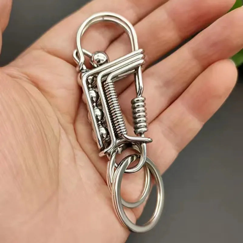 Iron Weave Stainless Matte-Finish Keychain | Bowlift