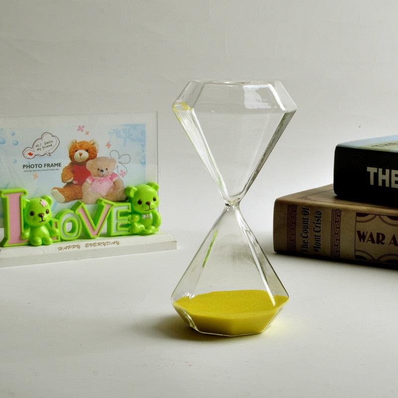 BowLift | 5–60 Minute diamond hourglass, hourglass, hourglass, children's gift, hourglass, home decoration, available in multiple color options