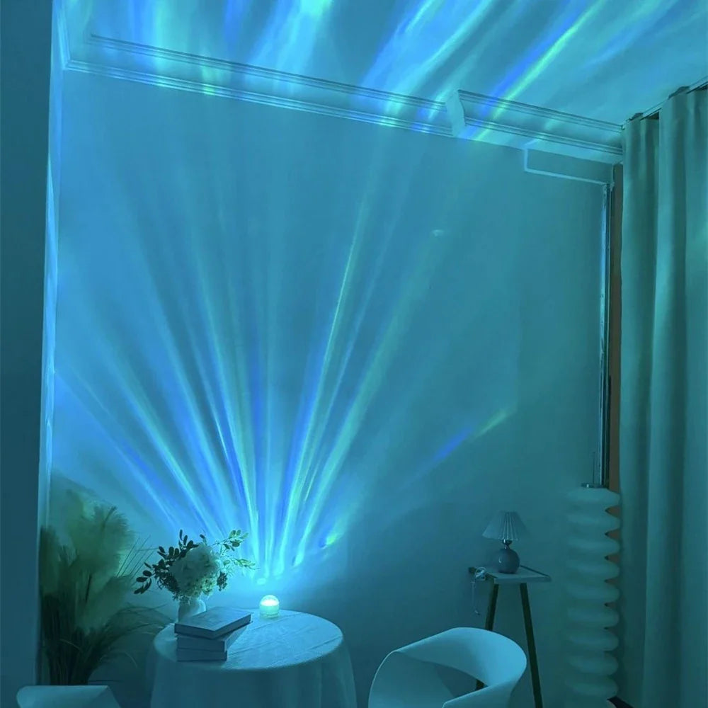 BowLift | Aurora Projector LumoSky | 16 Colors Northern Lights | USB & Remote Control | Relaxing Night Light