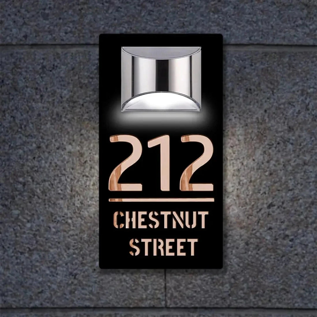 BowLift | Solar House Address Sign Light