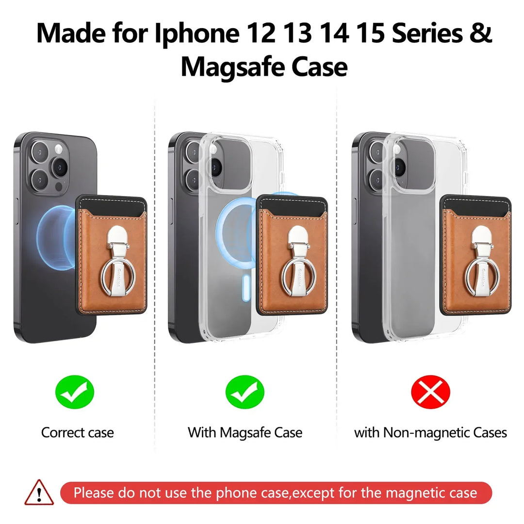 BowLift | Leather Magsafe Phone Wallet Holder
