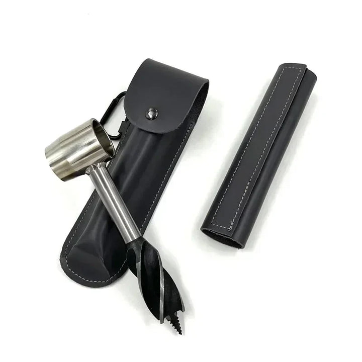BowLift | Bushcraft Hand Drill FerroDrill | Outdoor Survival Tool | Robust Carbon Steel | 16.5 cm
