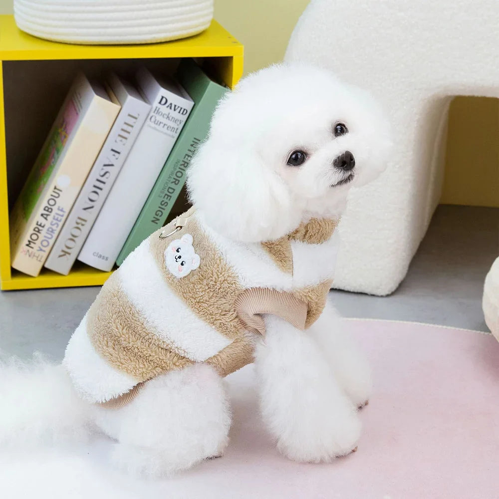 Warmer fleece dog sweater for small dogs Bowlift