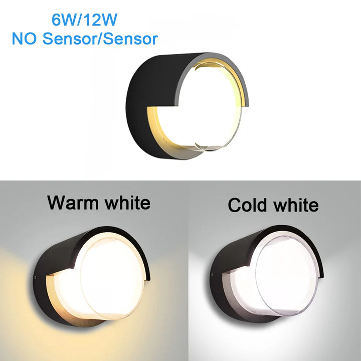 BowLift | LED Wall Light LumoGuard | With Radar Motion Sensor | 6W/12W | Warm & Cold White | IP66 Waterproof