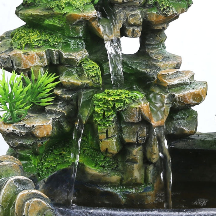BowLift | ZenFlow Indoor Tabletop Fountain – LED Light Water Feature for Home, Office & Relaxation Décor