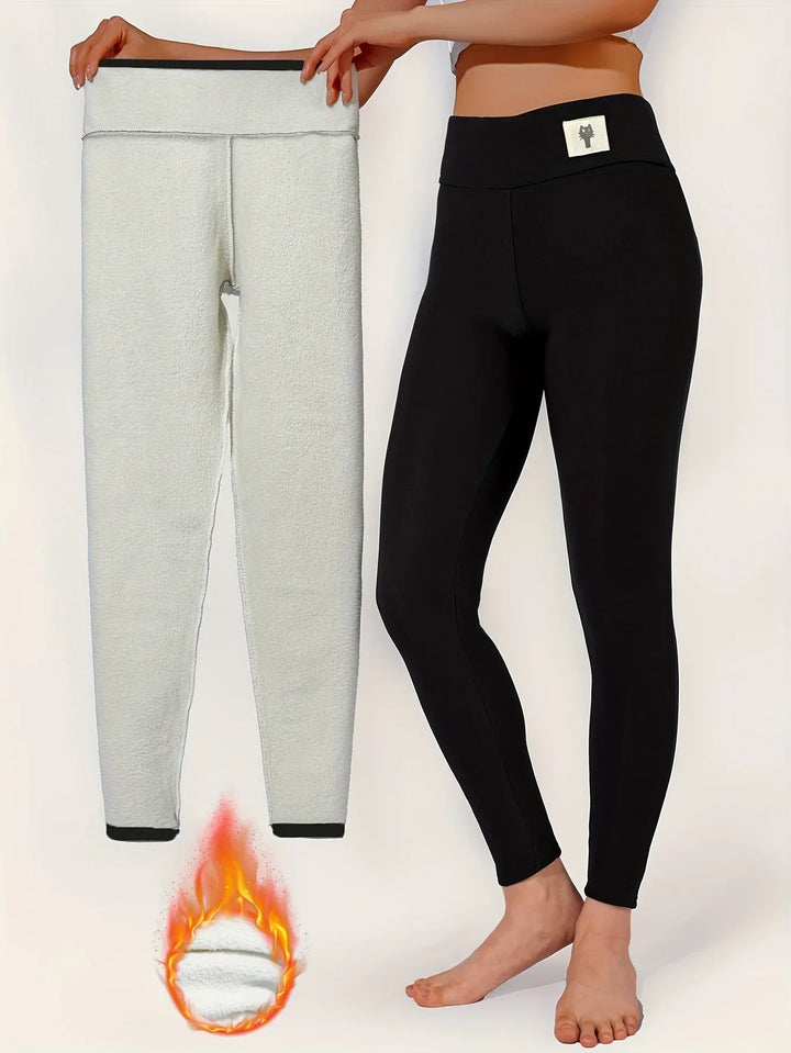BowLift | Women's Thermal Leggings | Lamb Cashmere Lined & Figure Shaping | High Waist & Booty Lifting Effect | Velureva