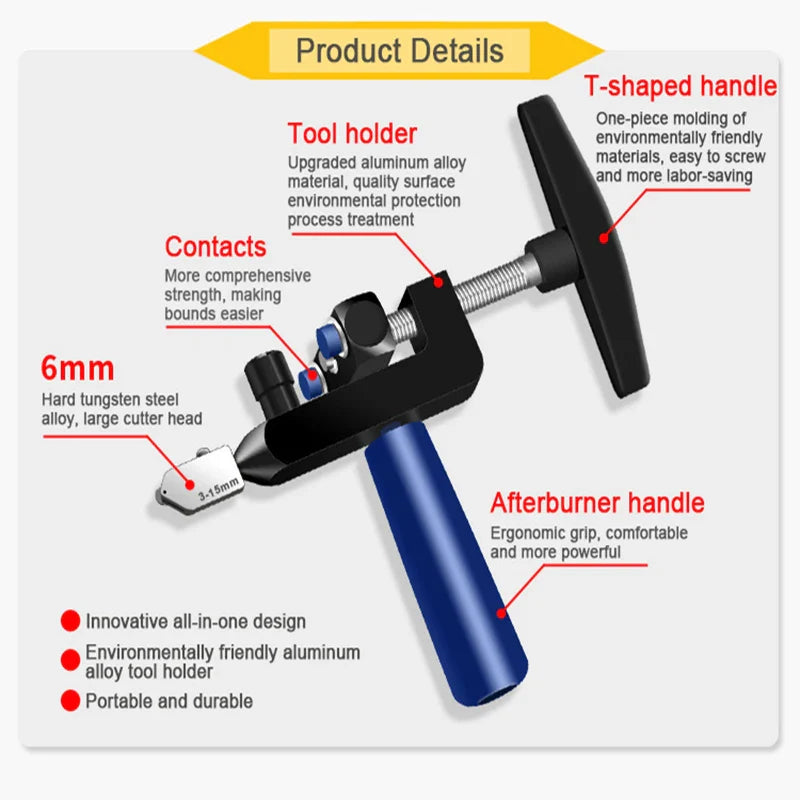 BowLift | 2 In 1 Glass Tile Cutter with Breaking Pliers