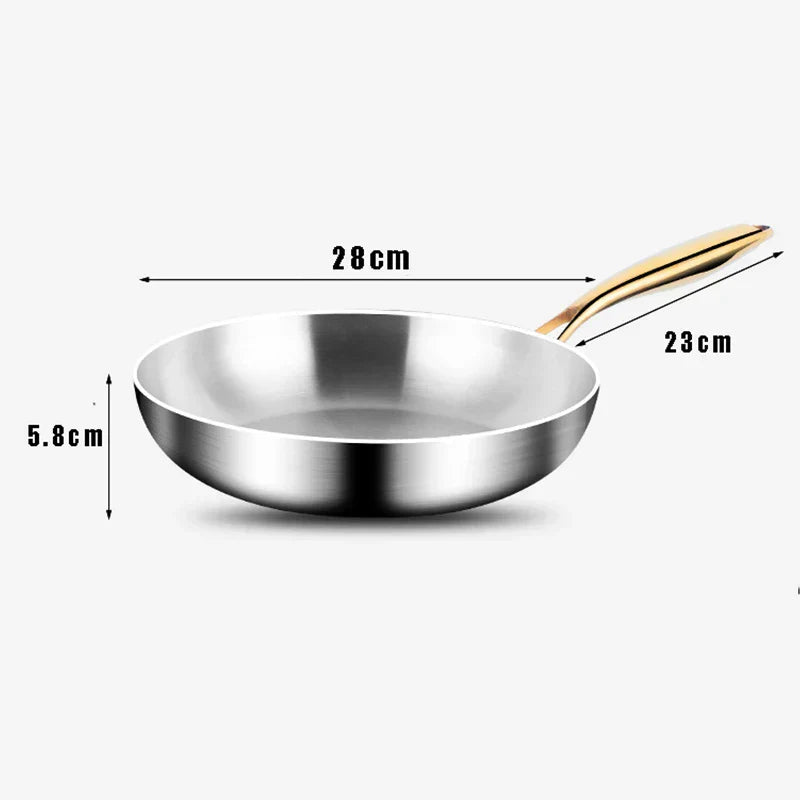 ChefSteel – Professional Stainless Steel Frying Pan for Gas & Induction | Bowlift