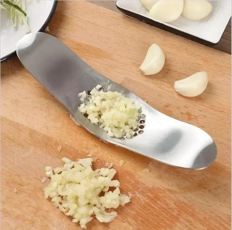 BowLift | KnobiPro Garlic Press | Manual | Stainless Steel | Robust Design & Easy Handling | 19 × 4 cm
