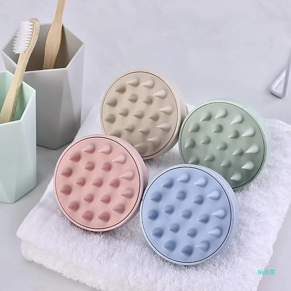 BowLift | Wheat Straw Silicone Scalp Massage Shampoo Brush with Soft Silicone Bristles
