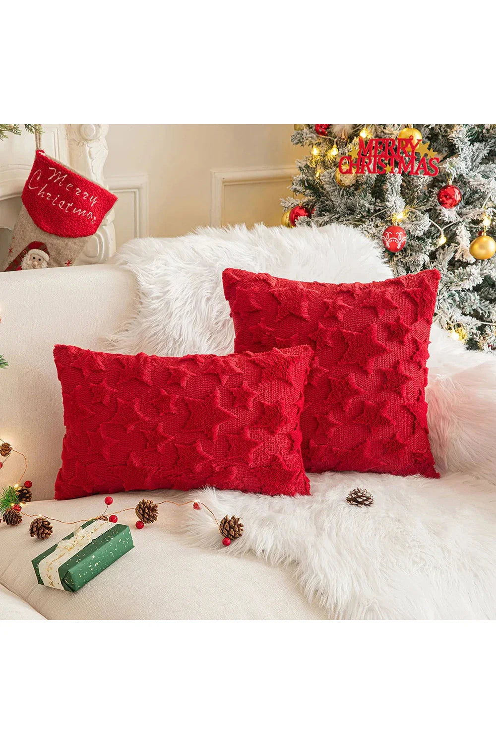 Plush Christmas pillowcase | Bowlift
