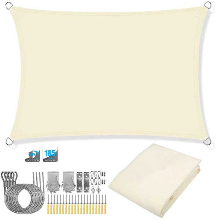 BowLift | Waterproof Rectangular Sun Shade Sail with UV Protection & Mounting Kits – ShadeGuard