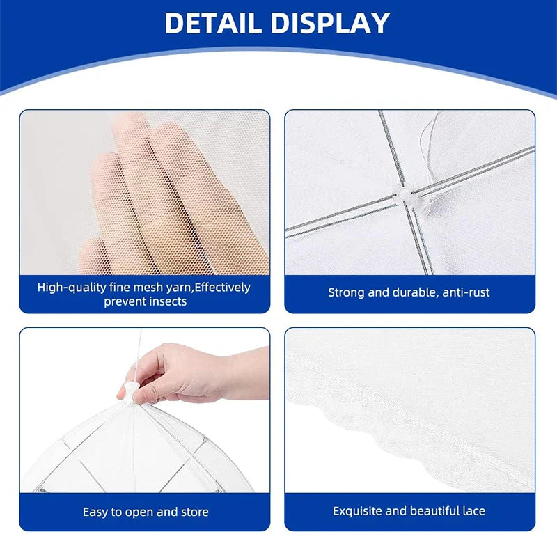 BowLift | FrischNetz Folding Cover for Food | Reusable & Breathable | Insect Net for Outdoors & Kitchen | Lightweight & Space-Saving