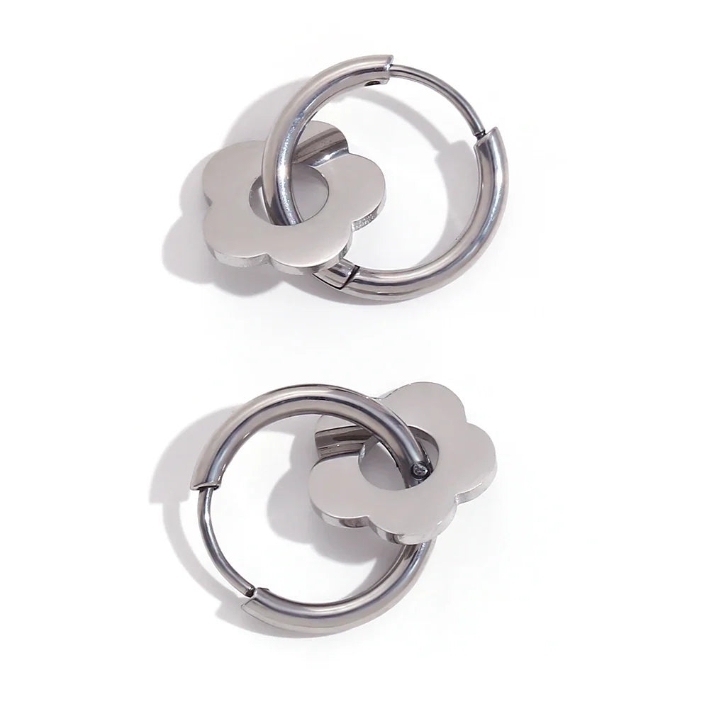 BowLift | Dainty Floral Huggie Hoop Earrings