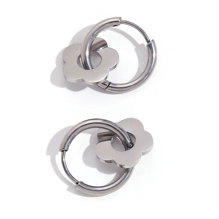 BowLift | Dainty Floral Huggie Hoop Earrings