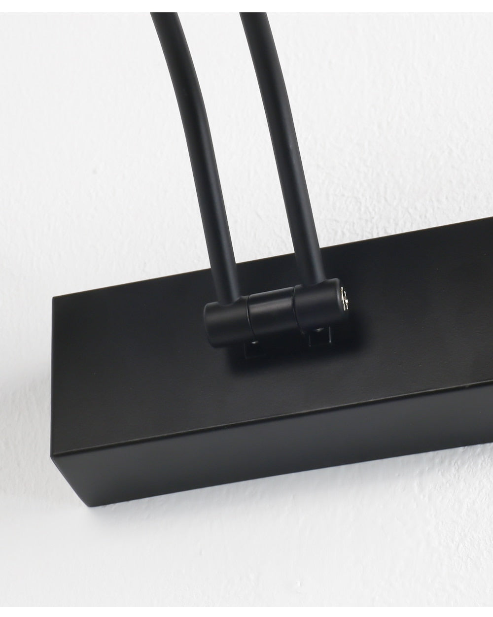 BowLift | 80-100cm LED wall lamp - Modern black/silver wall light for the bathroom, internally mounted picture light