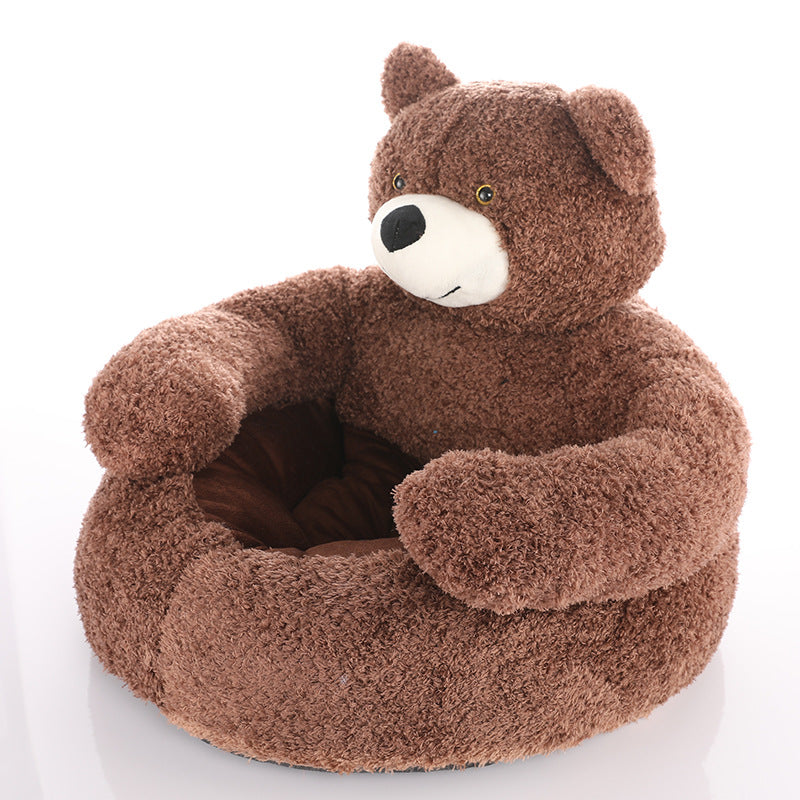 BowLift | CuddleCub - Winter plush dog bed in bear shape