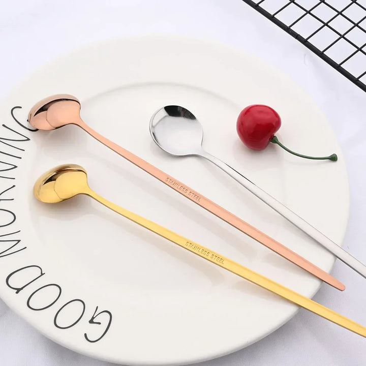 BowLift | Golden 6-piece Long Handle Spoon Set