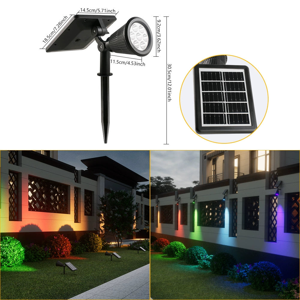Solar Spotlight Outdoor Waterproof Tree Light Garden Villa Landscape Atmosphere