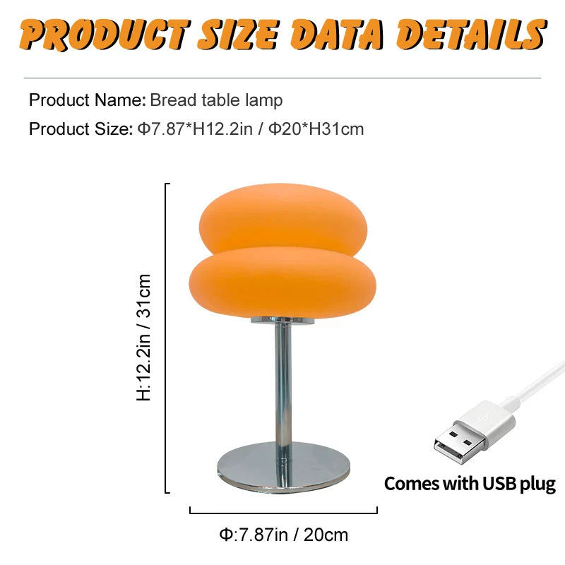 Desktop Mini Table Lamp Bauhaus Vintage Egg Tart Night Light