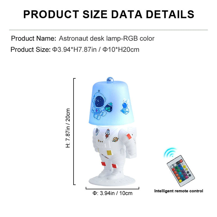 Astronaut Moon Lamp Resin Night Light Bedroom Bedside Decor Creative Gift