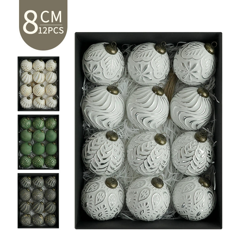 Antique Decorative Christmas Ball Ornament Set