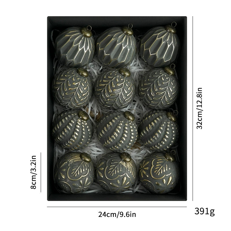 Antique Decorative Christmas Ball Ornament Set