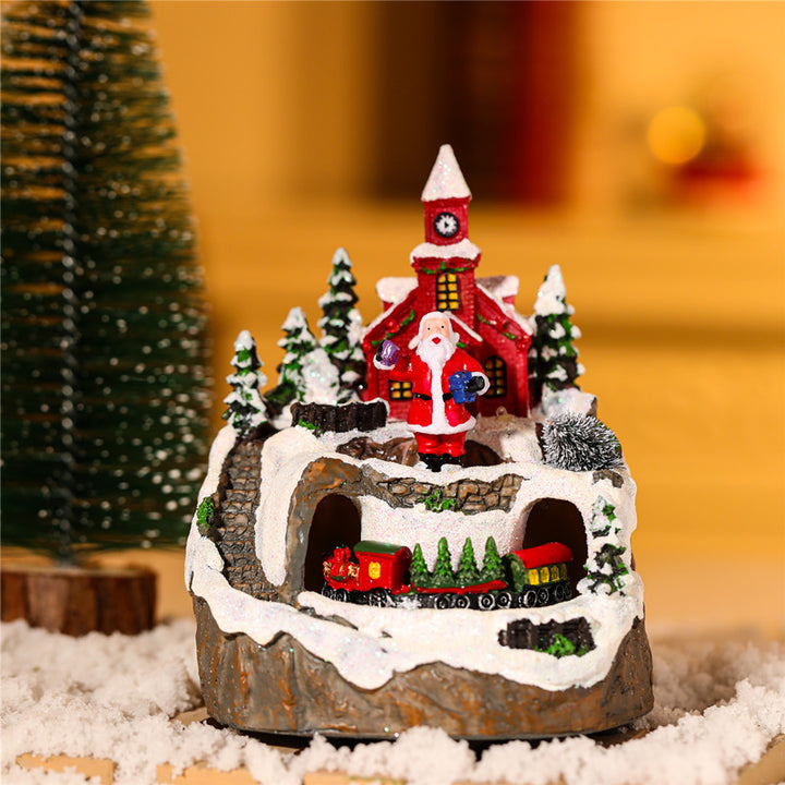 Rotating Musical USB Resin Christmas Ornament