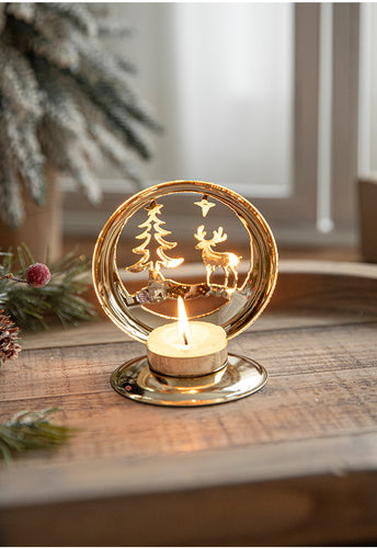 Golden Projection Iron Art Christmas Lantern