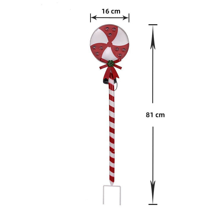 Christmas Iron Art Solar Outdoor Lawn Stake
