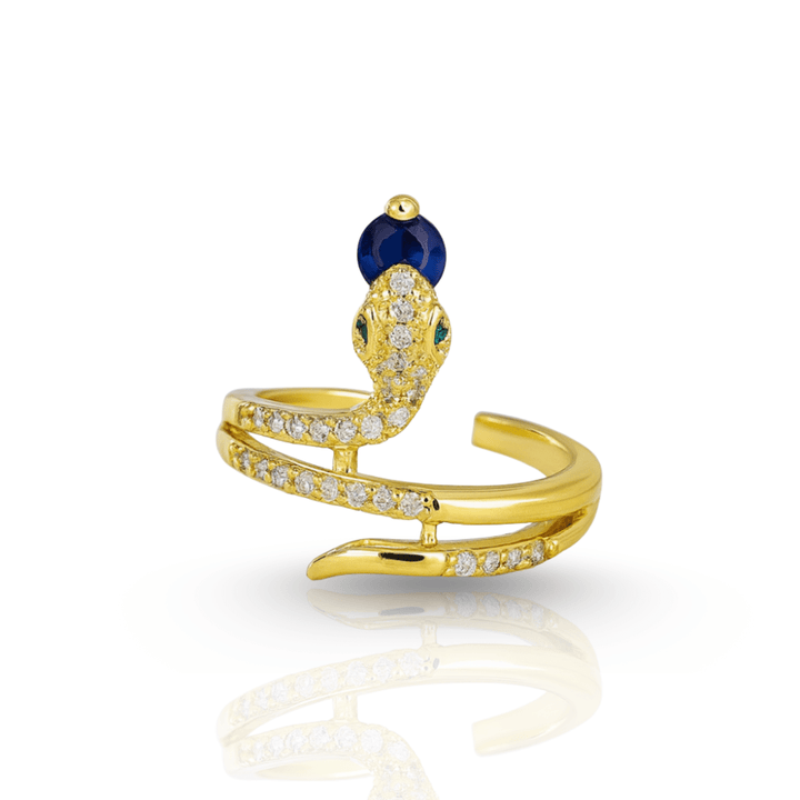 BowLift | Stainless Steel Snake Ring with Zirconia as a Symbol of Transformation