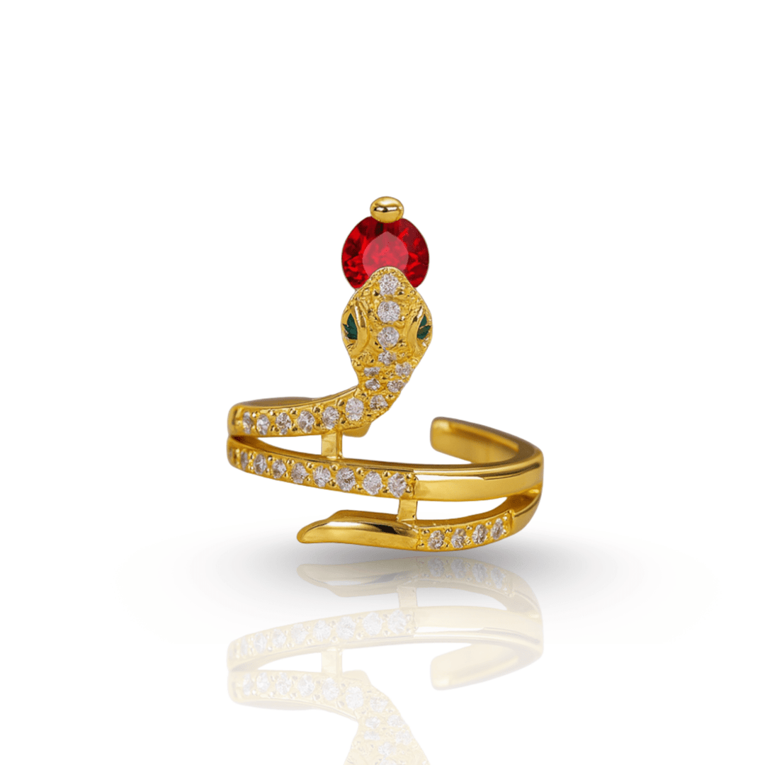 BowLift | Stainless Steel Snake Ring with Zirconia as a Symbol of Transformation