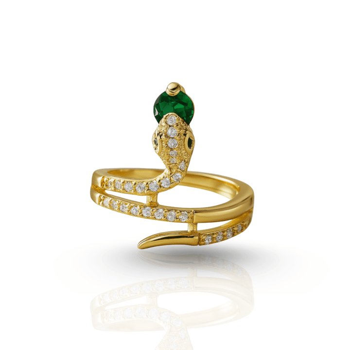 BowLift | Stainless Steel Snake Ring with Zirconia as a Symbol of Transformation