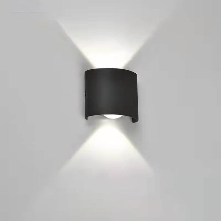 Modern Outdoor Arc Up and Down Spotlight LED Outdoor Waterproof Wall Sconce Lamp | Bowlift