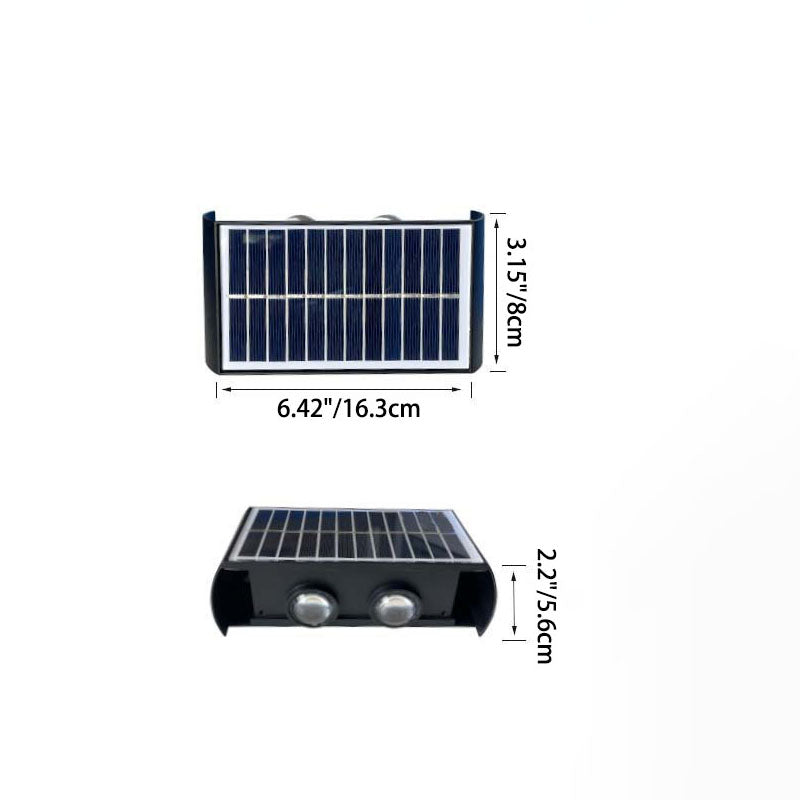 BowLift | Lumiora Modern Solar-LED Wall Lamp for Outdoors | Rectangular Design | IP56 Waterproof | Different Sizes & Light Intensities