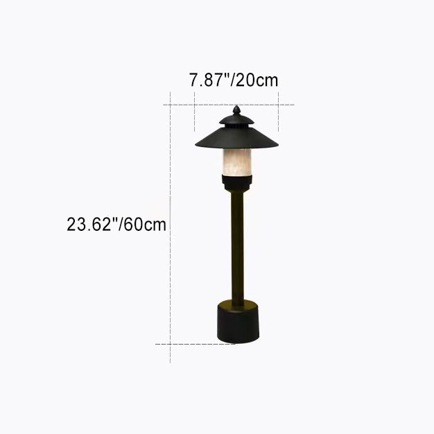 Modern Minimalist Umbrella Waterproof Aluminum Marble LED Outdoor Light For Garden | Bowlift