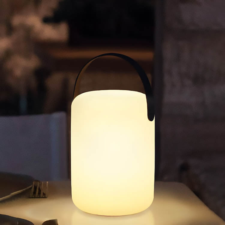 Modern Simplicity Plastic Round Square Hand LED Table Lamp For Outdoor Patio | Bowlift