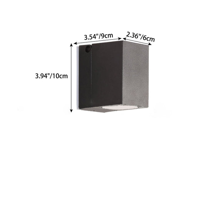 Modern Simplicity Waterproof Adjustable Angle Square Aluminum LED Wall Sconce Lamp For Outdoor Patio | Bowlift
