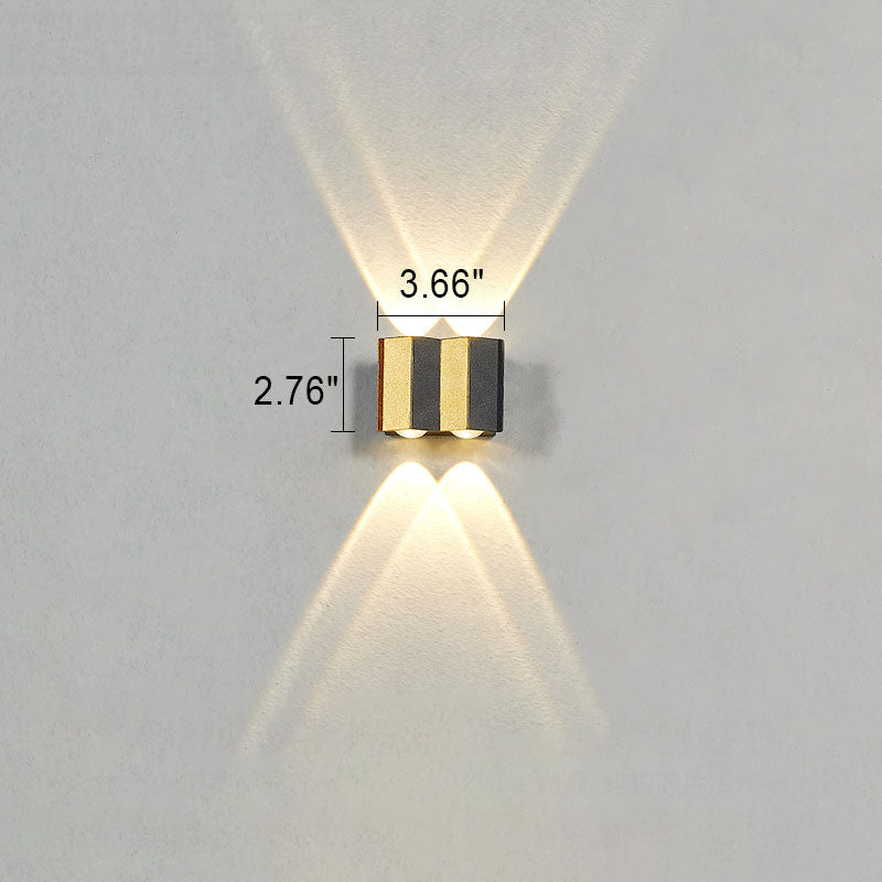 BowLift | Modern Light Luxury Golden Aluminium Outdoor Waterproof Terrace LED Wall Light Lamp