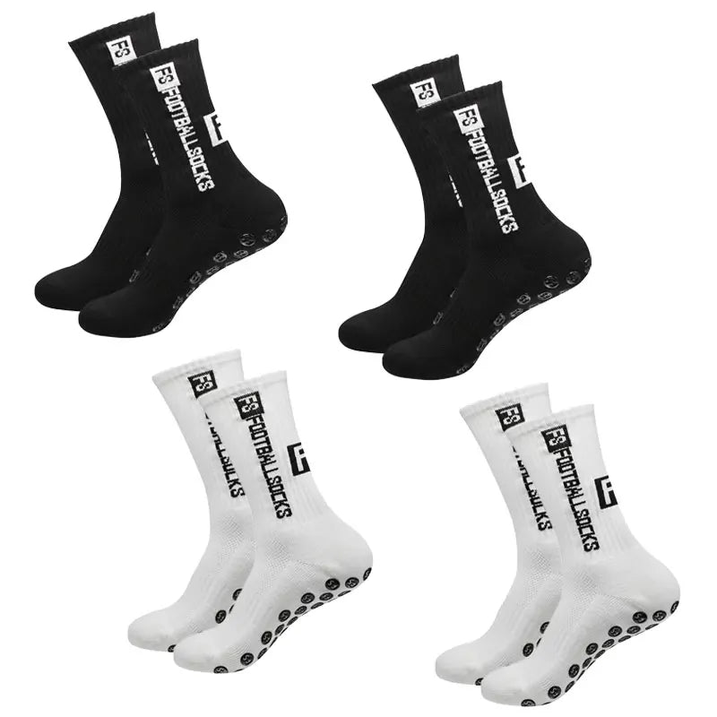 BowLift | 4 pairs of soccer socks sports grip rubber non-slip socks