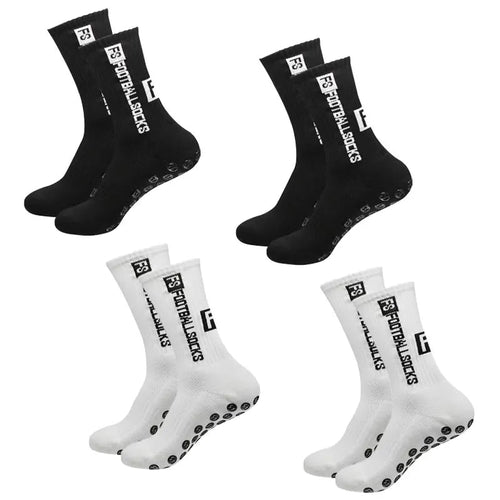 BowLift | 4 Pairs Soccer Socks Sports Grip Rubber Anti-slip Socks