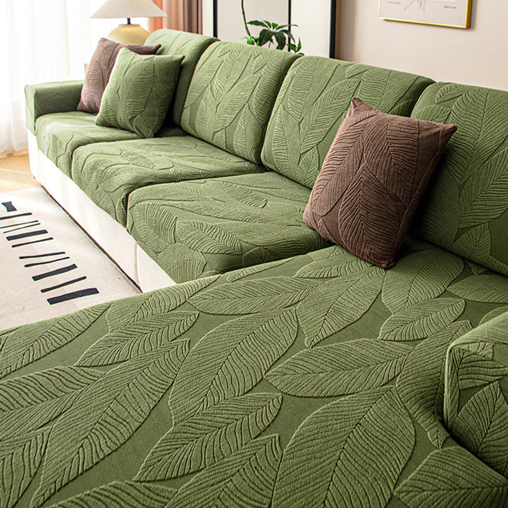 BowLift | Waterproof Sofa Cover with Tropical Leaf Pattern – Elastic and Scratch Resistant – Full Protection for Sofas