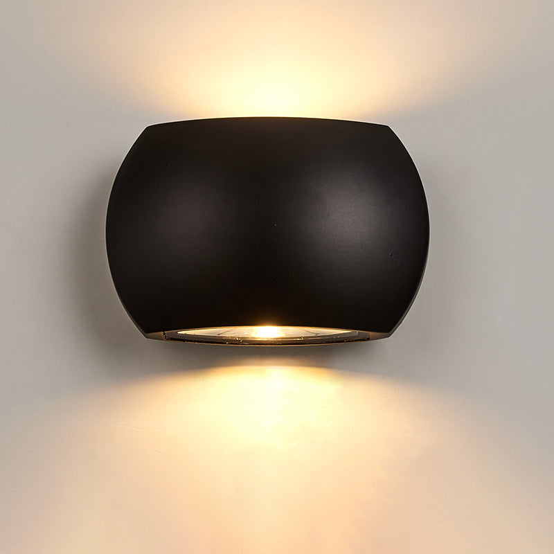 Contemporary Industrial Semicircle Aluminum LED Outdoor Wall Sconce Lamp For Garden | Bowlift