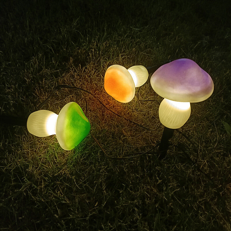 Solar Outdoor Mushroom Shape LED Garden Lawn Ground Insert Landscape Light | Bowlift