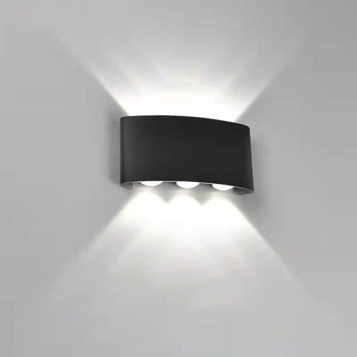 Modern Outdoor Arc Up and Down Spotlight LED Outdoor Waterproof Wall Sconce Lamp | Bowlift