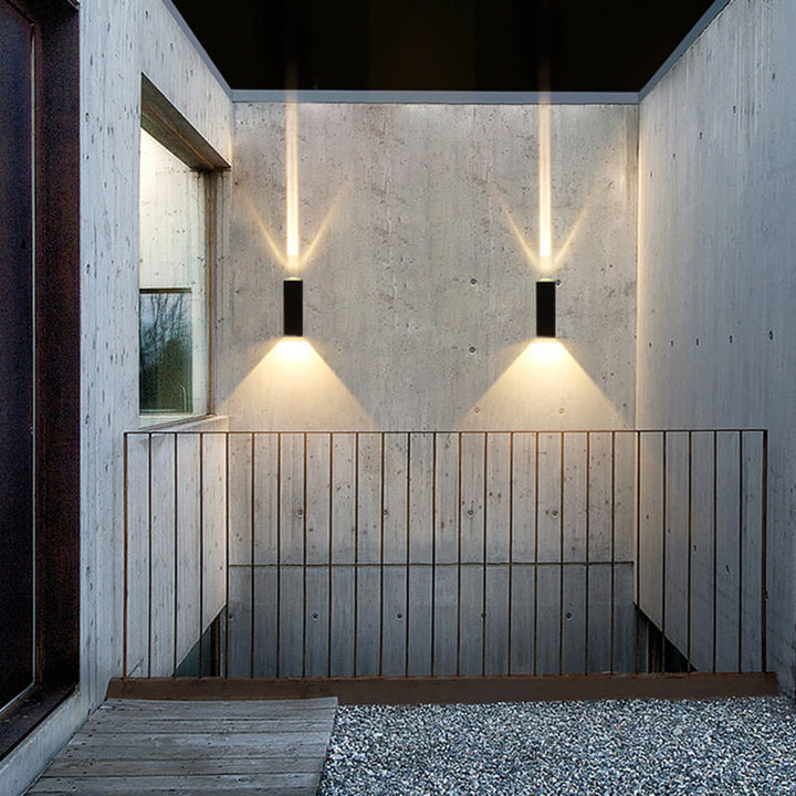 BowLift | LED Waterproof Outdoor Wall Sconce | Modern Rectangular Design. Energy-Efficient 600-1000 Lumens for Patios & Gardens