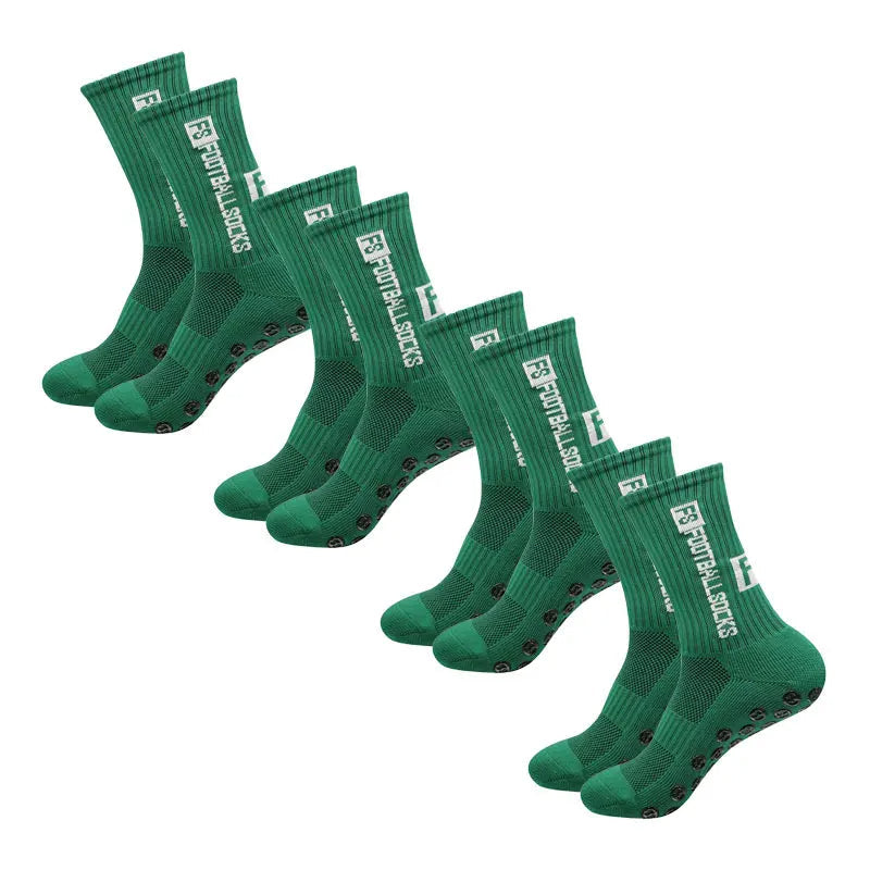 BowLift | 4 pairs of soccer socks sports grip rubber non-slip socks
