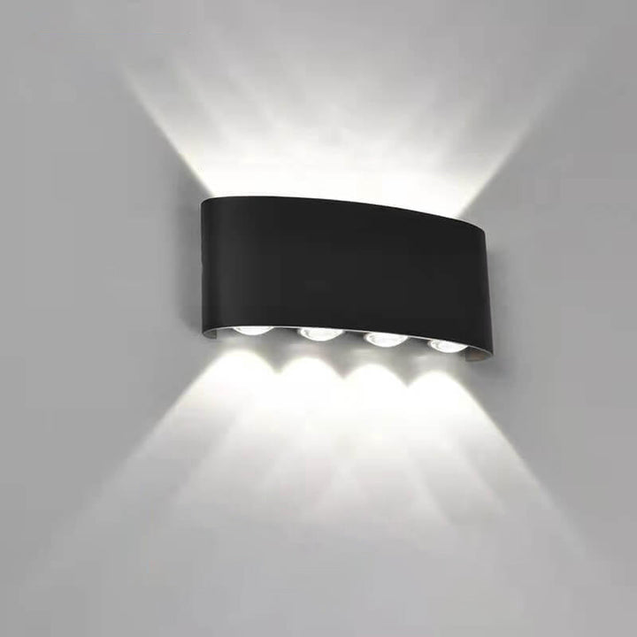 Modern Outdoor Arc Up and Down Spotlight LED Outdoor Waterproof Wall Sconce Lamp | Bowlift
